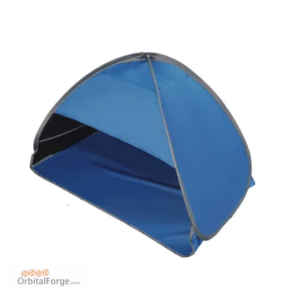 Blue pop-up beach tent.