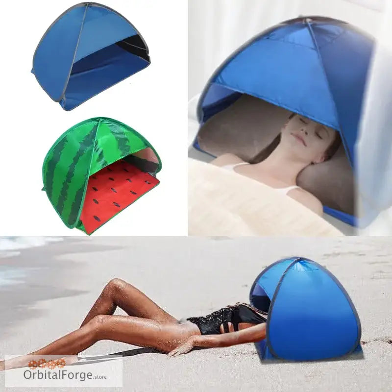 Portable sun shelter.