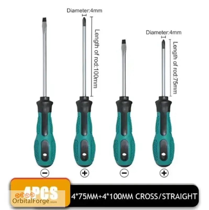 Set of four screwdrivers.