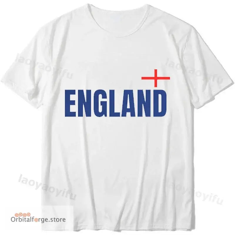 New England London Union Flag T-Shirt - Unisex Retro Streetwear Breathable Patriotic Tee in Sizes XS-4XL - England