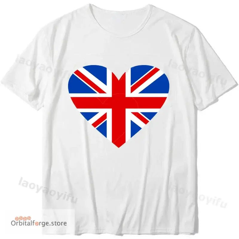 New England London Union Flag T-Shirt - Unisex Retro Streetwear Breathable Patriotic Tee in Sizes XS-4XL - British