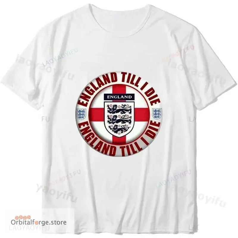 New England London Union Flag T-Shirt - Unisex Retro Streetwear Breathable Patriotic Tee in Sizes XS-4XL - English Till