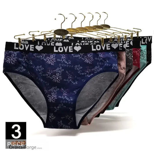 Plus Size Cotton Briefs for Women - Sexy High-Rise Knickers 3-Piece Set UK sizes 18 - 24 Patten Light - Dark Patten Mix