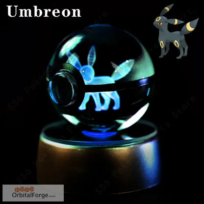 Pokemon Crystal Ball 3D Night Light - Pikachu Gengar Mew & Mewtwo Figures with LED Lamp Base Perfect Birthday Gift