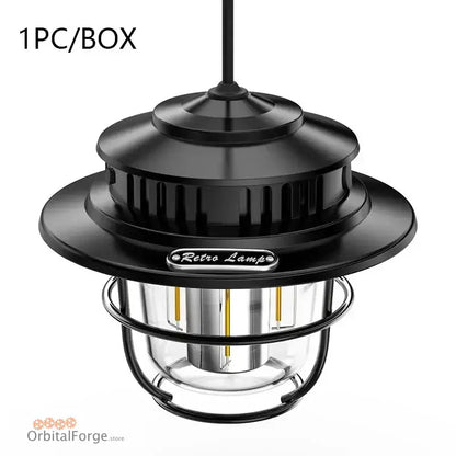 Black metal pendant lamp with a nautical/industrial design featuring a glass enclosure.