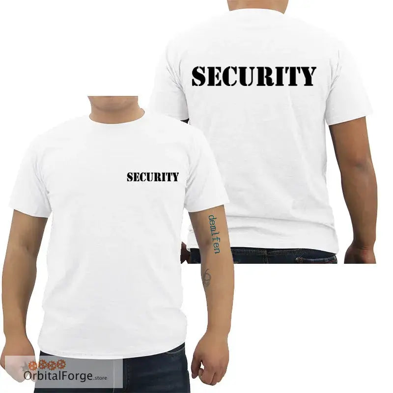 Premium Security T-Shirt for Event Staff with double-sided print design