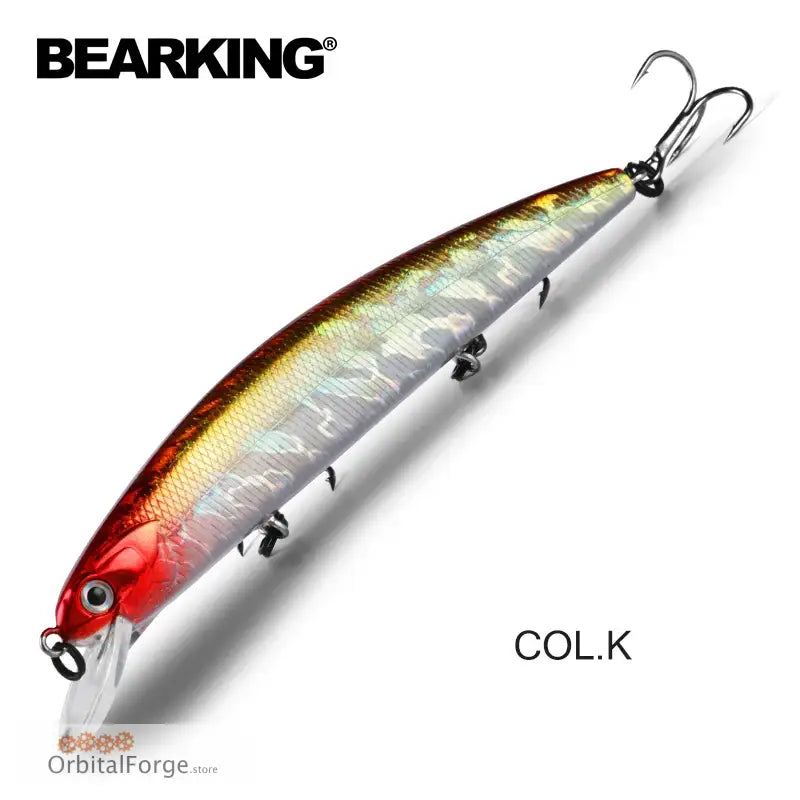 Red Head Silver Body Fishing Lure with Super Weight System and treble hooks