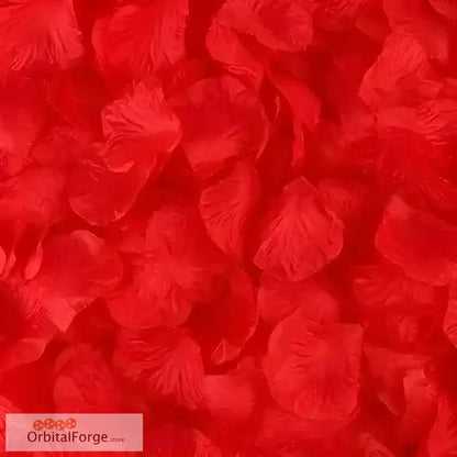 Red rose petals scattered in a repeating pattern.