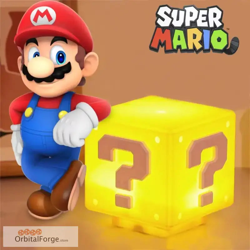 Super Mario LED Question Mark Night Light with Music - Perfect Gift for Kids & Fans - With Box