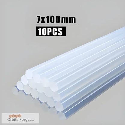 Bundle of 10 transparent hot glue sticks for crafting and DIY projects