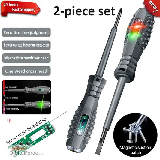 Two-piece screwdriver set.