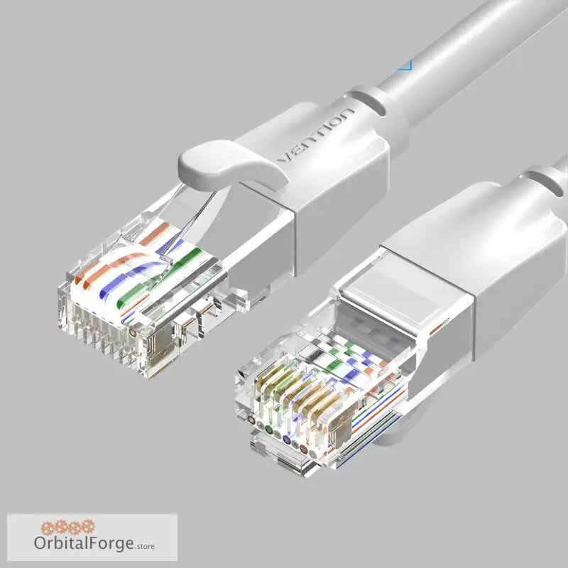 RJ45 Ethernet network cables with exposed terminals for Vention CAT6 Ethernet Cable connectivity